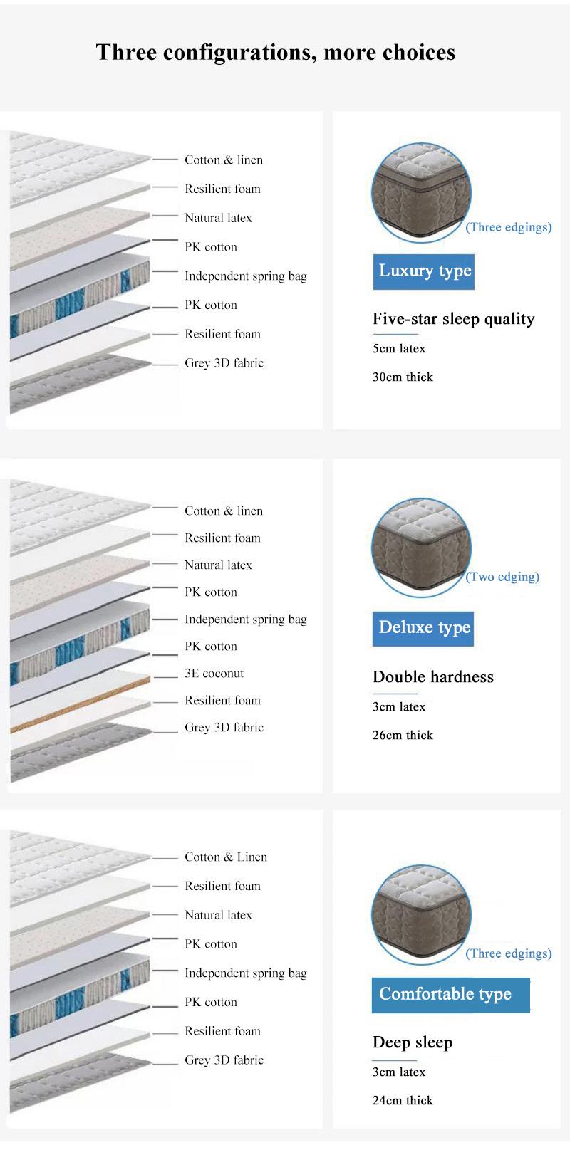 Luxury Bedroom Furniture 5 Star Hotel Comforrtable Mattress