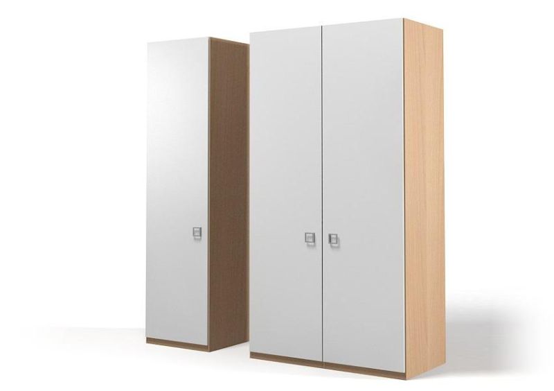 PA Cheap Prices Modern Guangdong Wooden Storage Bedroom Furniture 3 Door Wardrobes with Mirror