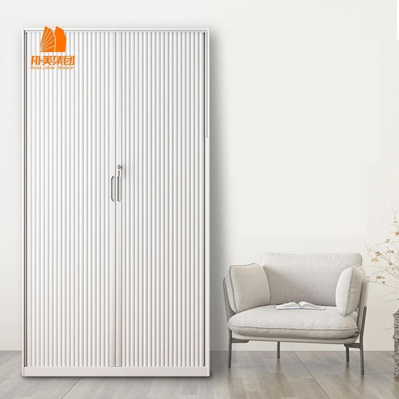 Steel Wardrobe, Storage Cabinet with Adjustable Interlayer. Large-Capacity Modern Cabinet.