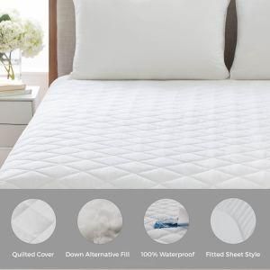 Bedding Quilted Fitted Mattress Pad Mattress Cover Deep Mattress Topper