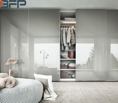 New Modern White Sliding Door Wardrobe Home Furniture