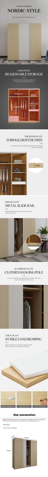 2021 Customized Furniture Modern Wooden Bedroom Furniture Wardrobe Cabinet Closet