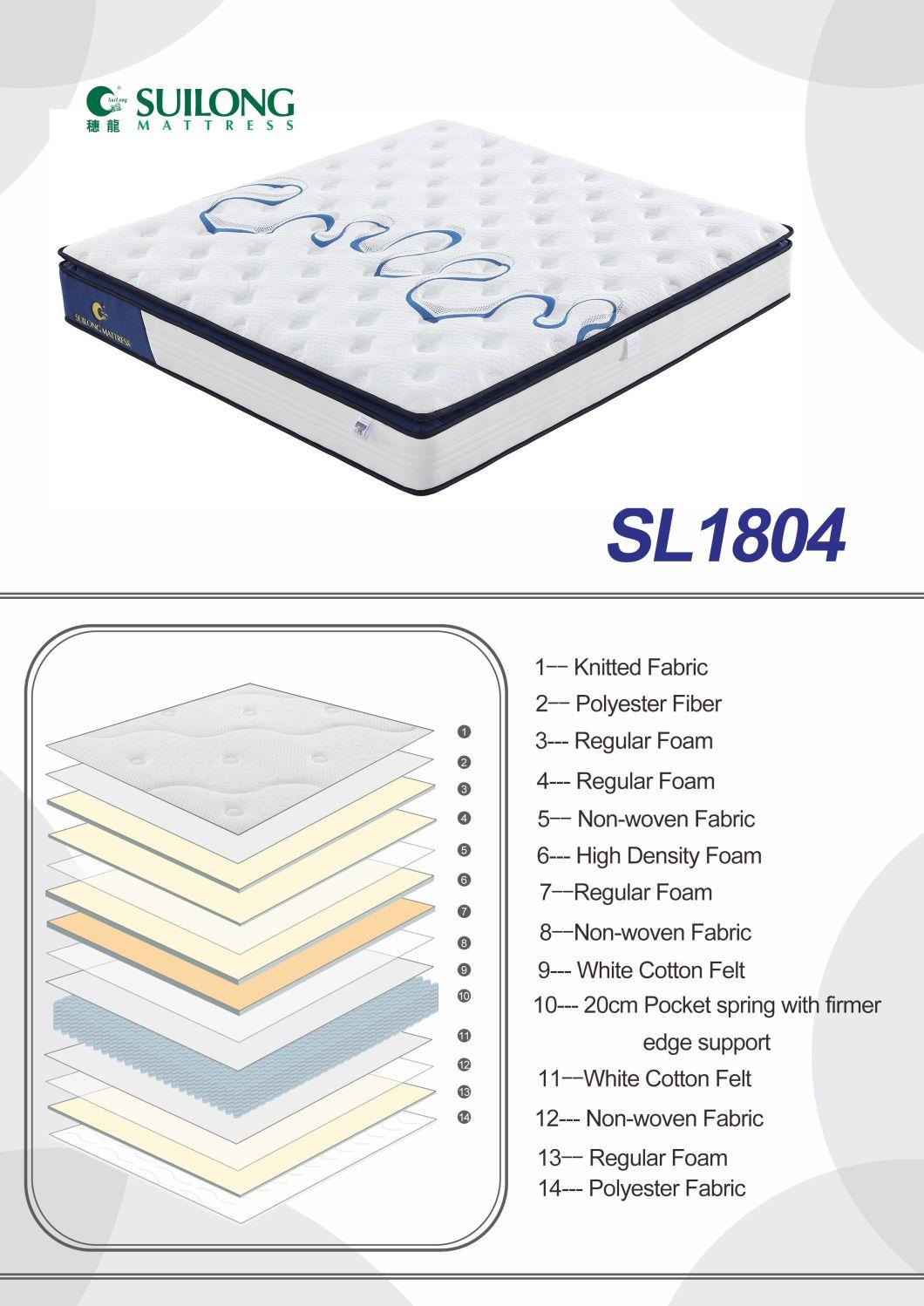 Hot Style Mattress China Hotel Mattress Pocket Spring Mattress