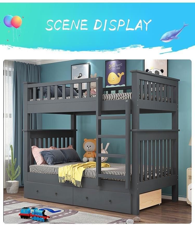 Factory Direct Sale Simple Modern Solid Wood Student School Dormitory Bed Bunk Bed