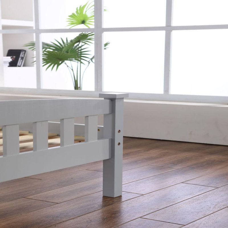 Bedroom Furniture Pine Painted Solid Wood Bed Full/Double Bed