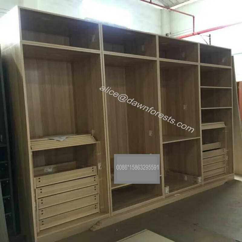 Complex Wooden Wardrobe with Chest for Living Room
