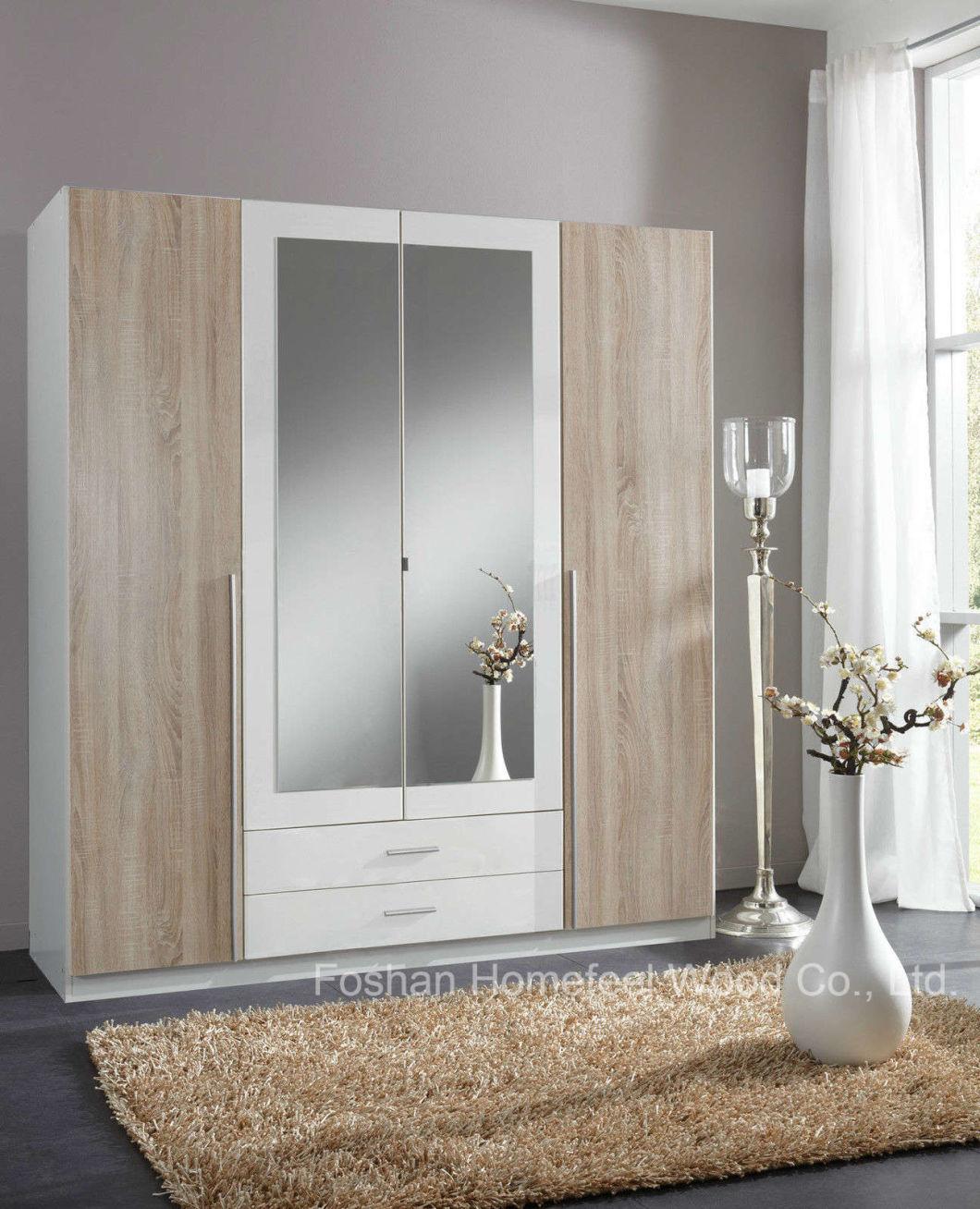 Free Standing Bedroom Wardrobe with Mirror (HF-EY08282)