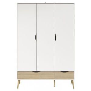 Scandinavian Inspired Design Almirah Natural Oak Wardrobe with 3 Door and 2 Drawer for Sale in Youtube
