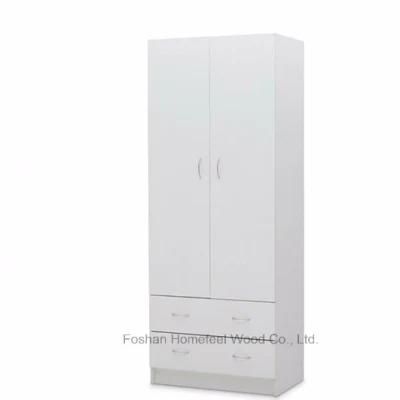 Modern Bedroom Furniture White Wooden Wardrobe (HF-AL0420)