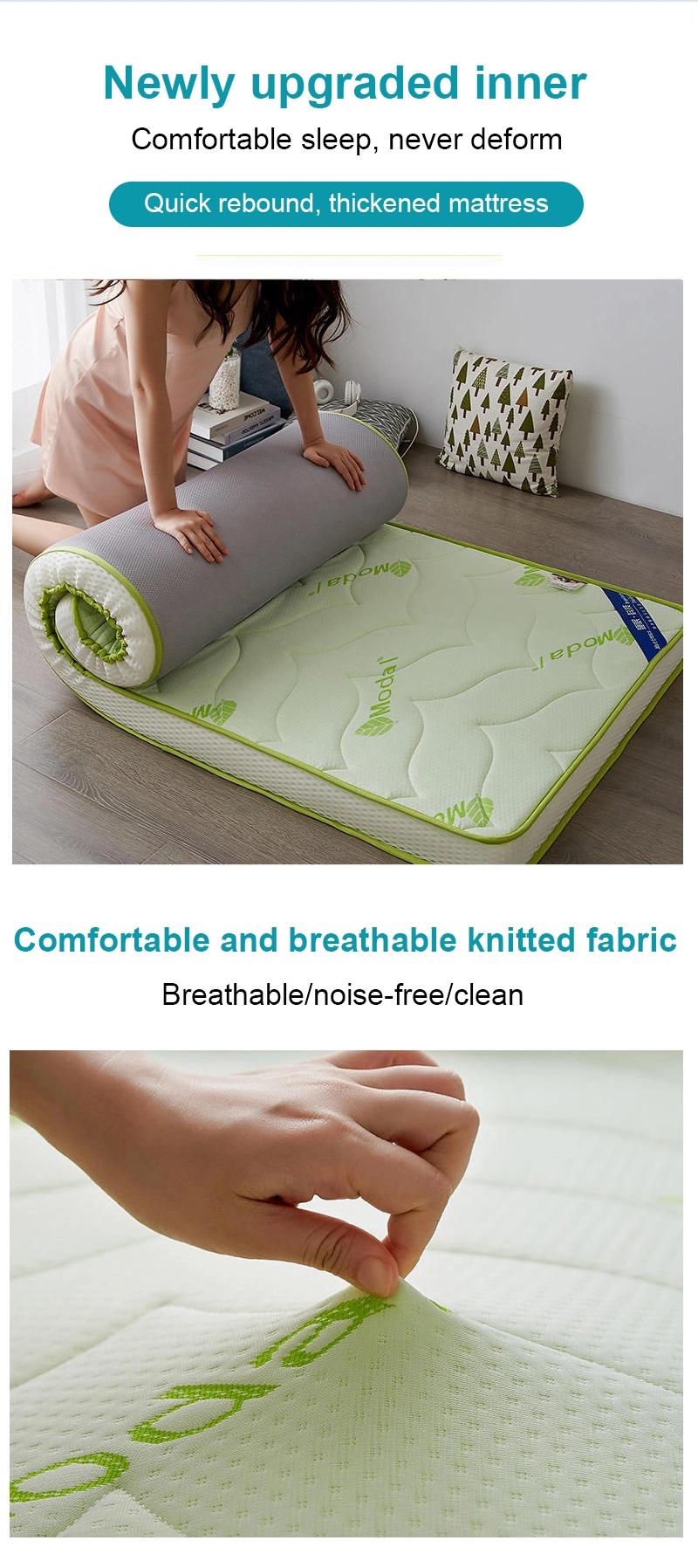 Dormitory Bed Mattress Roll Foldable Portable Soft Foam Single XL