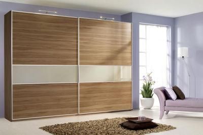 Nova Home Furniture Natural Wood Color Bedroom Wardrobes 2 Sliding Door Close Wardrobe