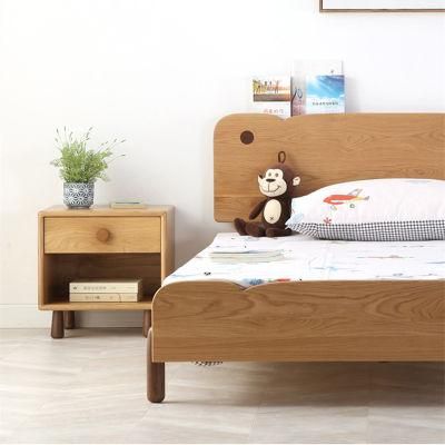 Nordic White Oak Cherry Wood Children&prime;s Bed 0012