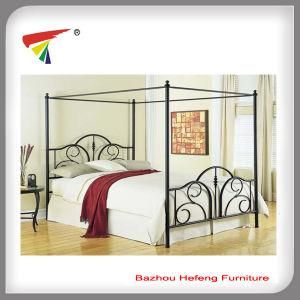 2015 High Quality Metal Queen Canopy Bed (HF040)