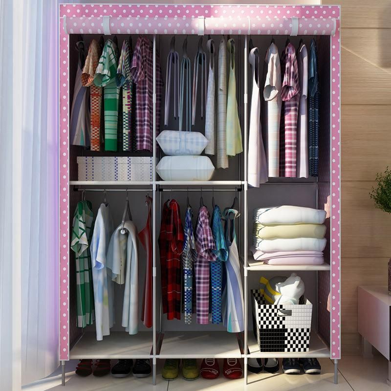 Simple Modern Folding Fabric Portable Bedroom Wardrobe Designs