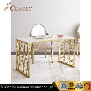 Hot Sale Luxury Golden Base Dresser Desk for Bedroom