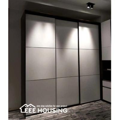 China Factory Directly Bedroom Furniture Closets Modern High Gloss Lacquer Sliding Door Armoire Wardrobe