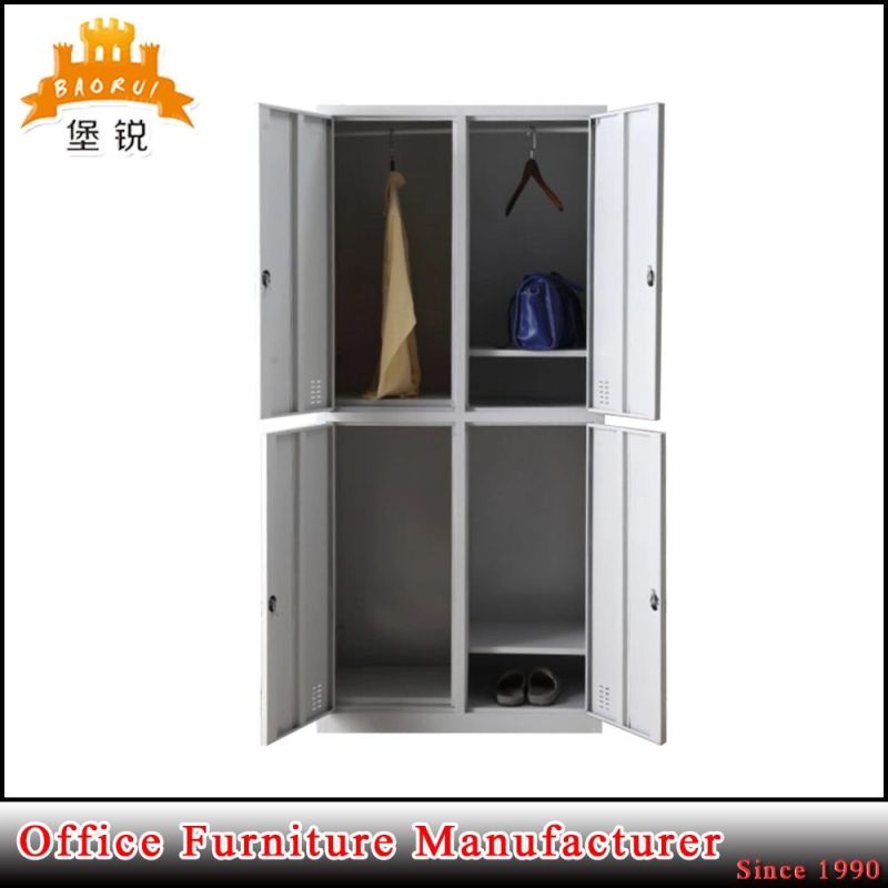 Jas-027 Metal Furniture 4 Tiers School Gym Locker 4 Doors Storage Clothing Steel Locker