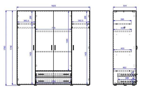 Wholesale Furniture Factory Price Bedroom Wardrobe Wooden Closet