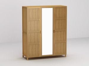 Solid Oak Wardrobe with Dresser Mirror, Bedroom Set Furniture