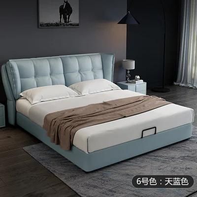 Modern Nordic Bedroom Living Room Furniture Queen Size Fabric Bed