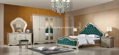 King Double Size Luxury Fabric Caushion Headboard Bed for Modern Design Bedroom Set