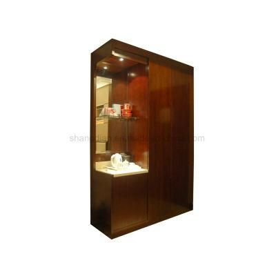 Hotel Bedroom Furniture Cherry Wood Wardrobe with Mini Bar (SW-02)