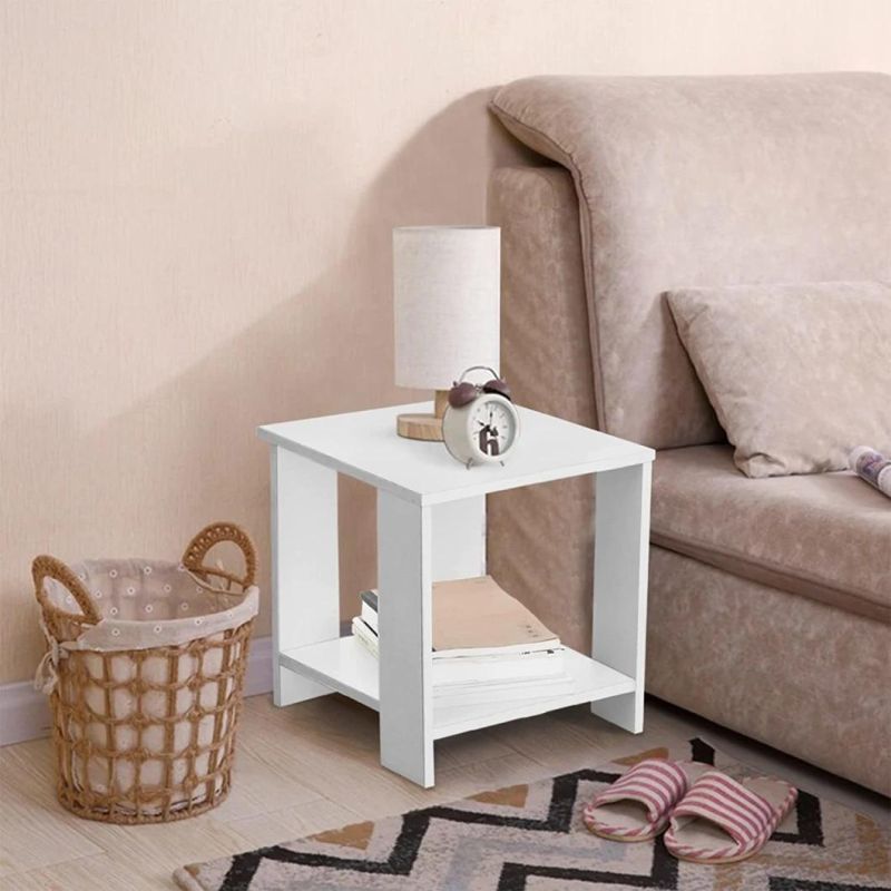 Modern White Bedside Table Nightstand for Living Room Bedroom