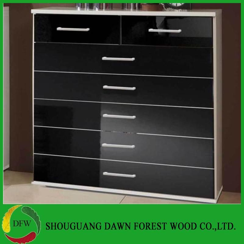 Chest of Drawers 7 Drawers High Gloss Black or White