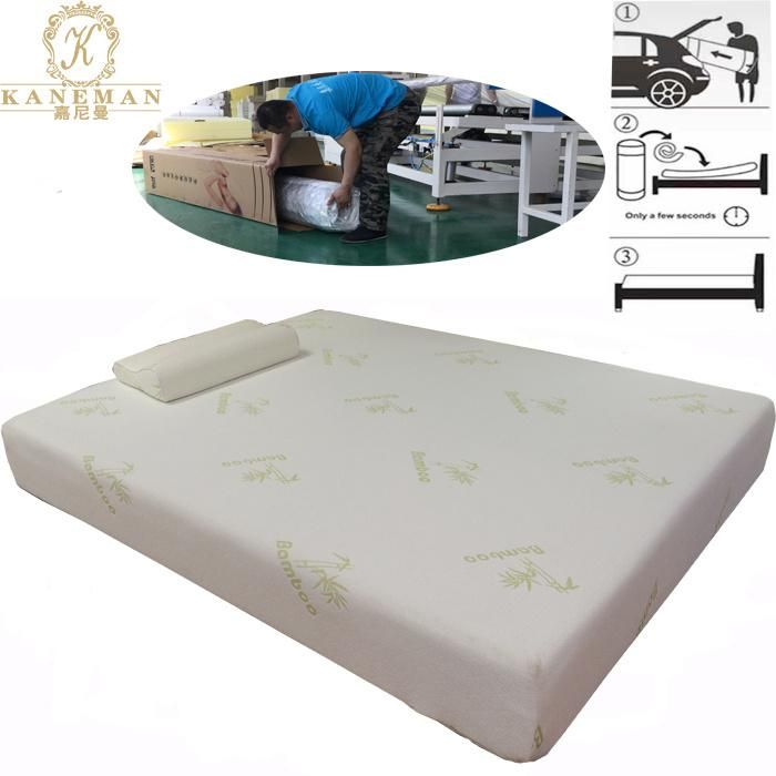 Bamboo Fabric Knitted Fabric Memory Foam Mattress Roll in a Box