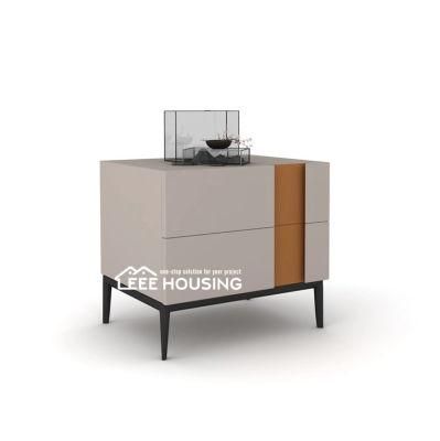 Hotel Night Stand Luxury Living Room Wood Table Top Bedside 2 Drawers Bed Side Bedside Table Nightstand