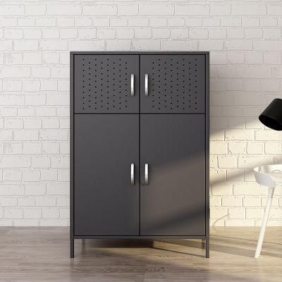 Gdlt Modern Storage Cabinet Metal Locker Adjustable Feet Clothes Steel Wardrobe