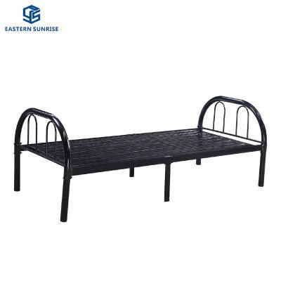 Wholesale Powder Coated Cheap Metal Steel Iron Single Bed