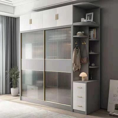 Luxury Modern Minimalist Style Wardrobe Glass Door Wardrobe
