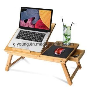 Bamboo Computer Desk Folding Laptop Computer Lazy Desk Bed Table