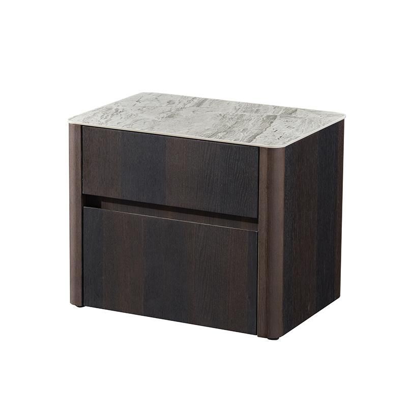 S-Ctg014 Wooden Night Stand Ceramic Top, Italian Design Night Sise Table in Home and Hotel Bedroom Set. Best Selling Modern Design Night Stand