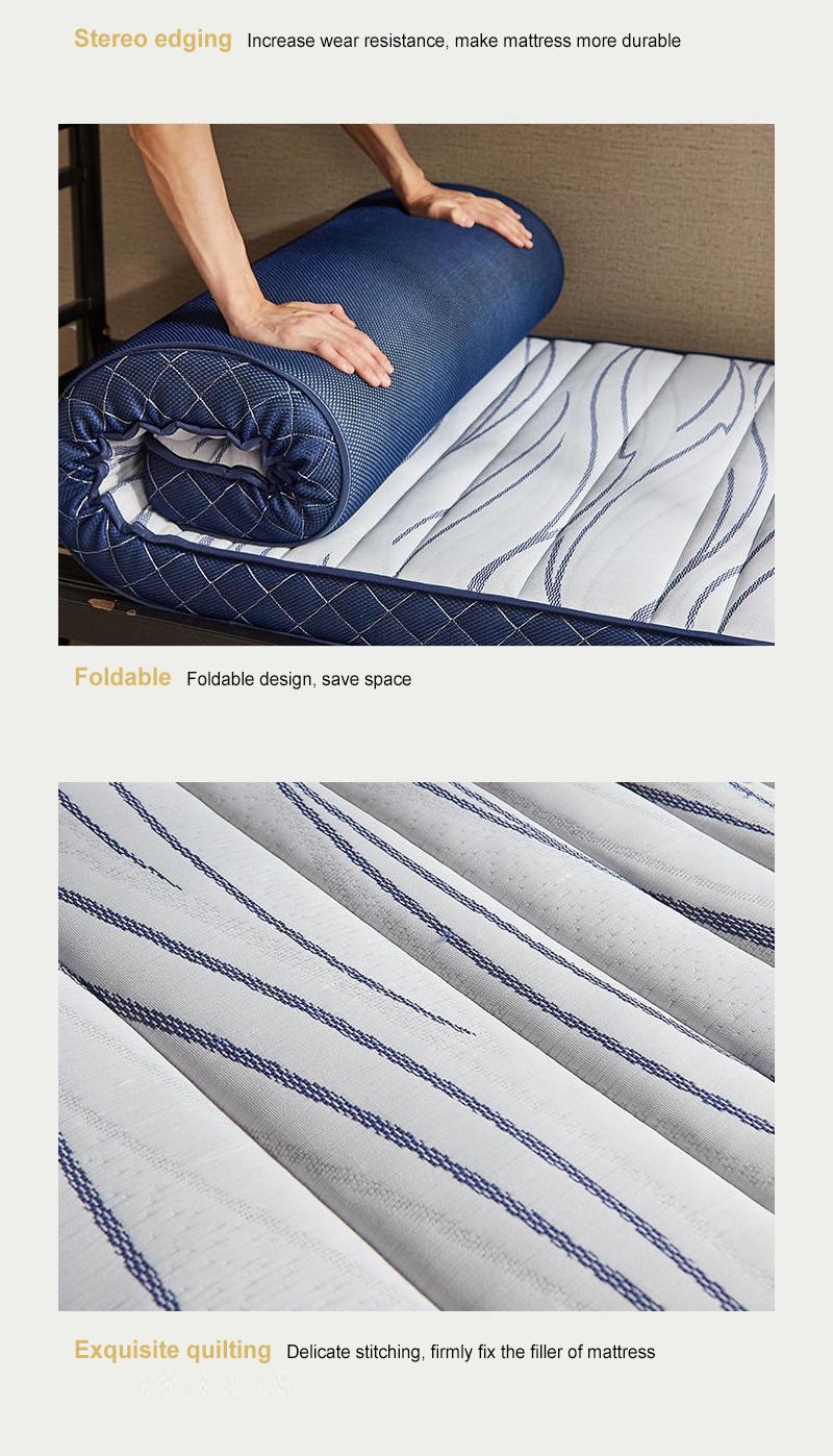 Dormitory Bed Mattress Thick 10cm Portable Soft Latex Layer Single
