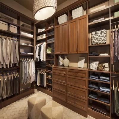 Modern Elegant Bedroom Furniture Clothes Walk-in Sliding Wooden Closet Wardrobe