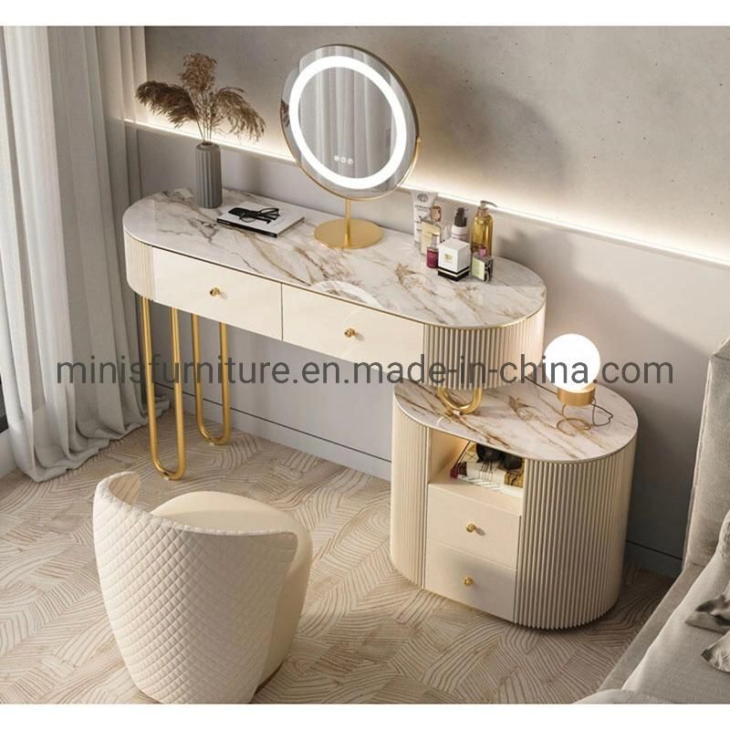 (MN-DR21) Home/Hotel Bedroom White Dressing Table Furniture Dresser with Mirror/Chair