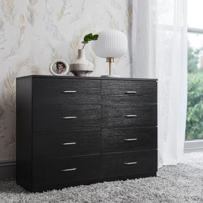 Wooden Oak Color Furniture Chest of 8 Drawers Sideboard Cabinet (HF-WF210725)