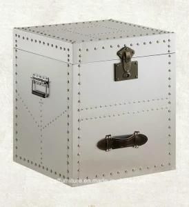 Aluminium Loft Country End Side Table Night Stand Trunk