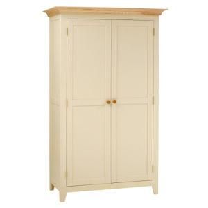 2 Door Wardrobe/Pine Wardrobe Walnut Top/Wooden Furniture