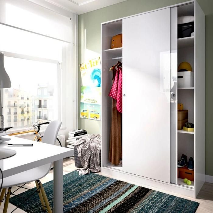 Wholesale Modern Home Bedroom Furniture MDF Closet Sliding Wardrobe (HF-WF071821)