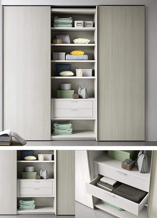 Melamine Wooden Bedroom Wardrobe Bedroom Furniture (Bsw-04