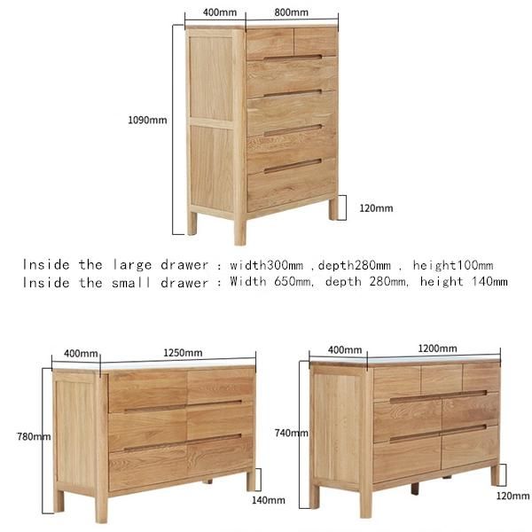 Solid Wood Chest of Drawers Bedroom Drawer Cabinets