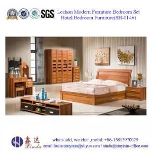Wooden Home Bedroom Furniture King Size Bed (SH-014#)