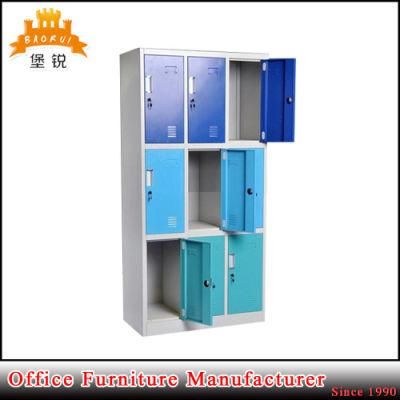 9 Compartment Wire Mesh Lockers Used for Gym School