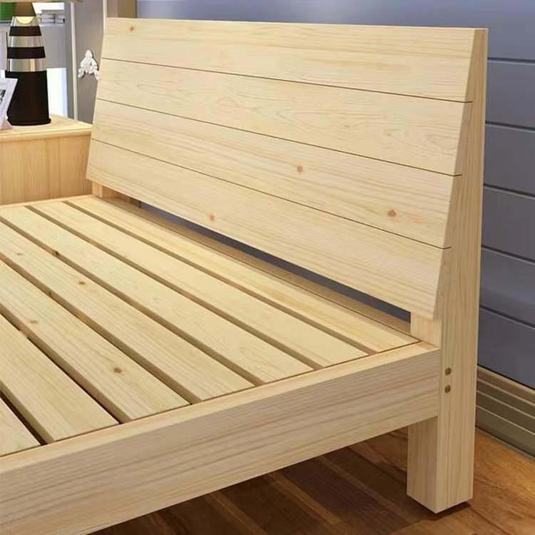 Solid Wooden Bed Contemporary and Contracted Double Advocate Lie 1.8 1.5 M Budget 1.2 M Betamethasone on a Wooden Bed