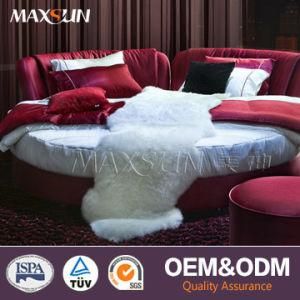 High-Quality Round Bed /Round Fabric Bed/Leather Bed (Ast-07279C)