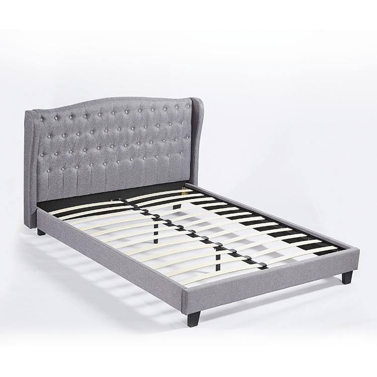 Factory Direct Home Furniture Fabric (Linen) Model Double Bed