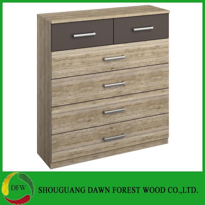 Smoke Combination Chest 2 Small + 4 Large Drawers Chest of Drawers